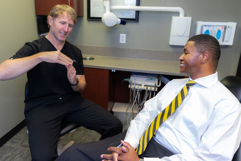 Derrick, A Full Mouth Cosmetic Restoration Patient, Getting His Diagnosis