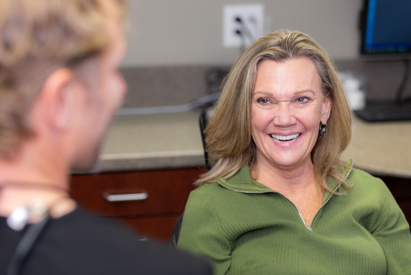 Jennifer, All on 4 Dental Implants Patient, During A Consultation With Dr. Tabor