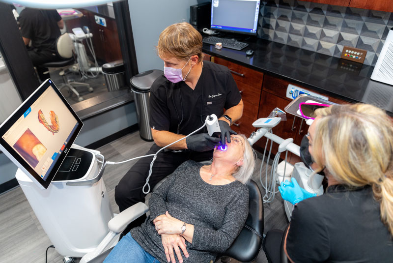 Stephanie, A Dental Implant And Full Mouth Restoration Patient, Smiling During Her Procedure