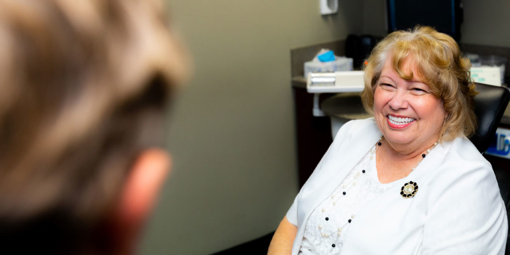 dental patient smiling after procedure