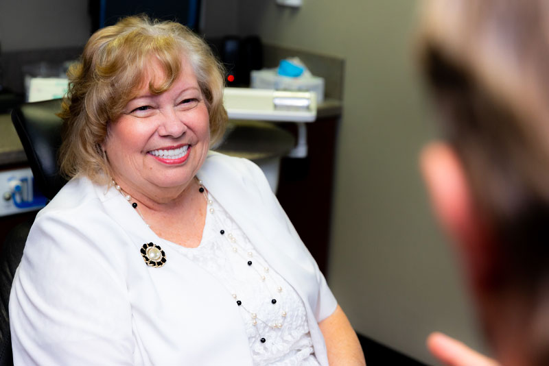 dental patient smiling