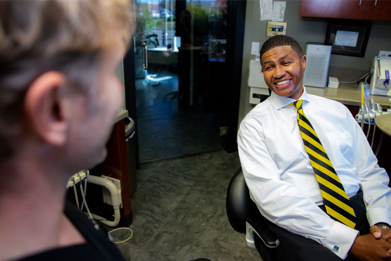 dental crowns patient smiling